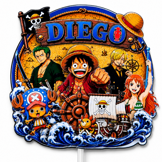 Cake Topper "Cumpleaños One Piece"