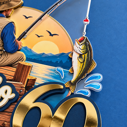 Cake Topper "Cumpleaños Pesca"