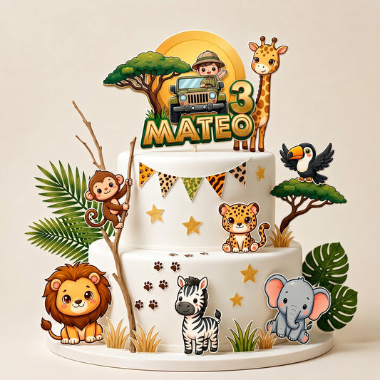 Cake Topper "Cumpleaños Safari"