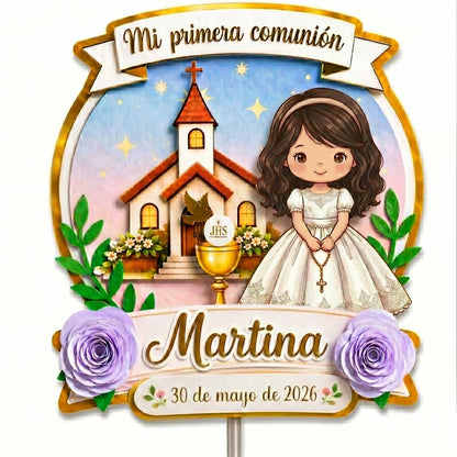 Cake Topper “Comunión” Niña