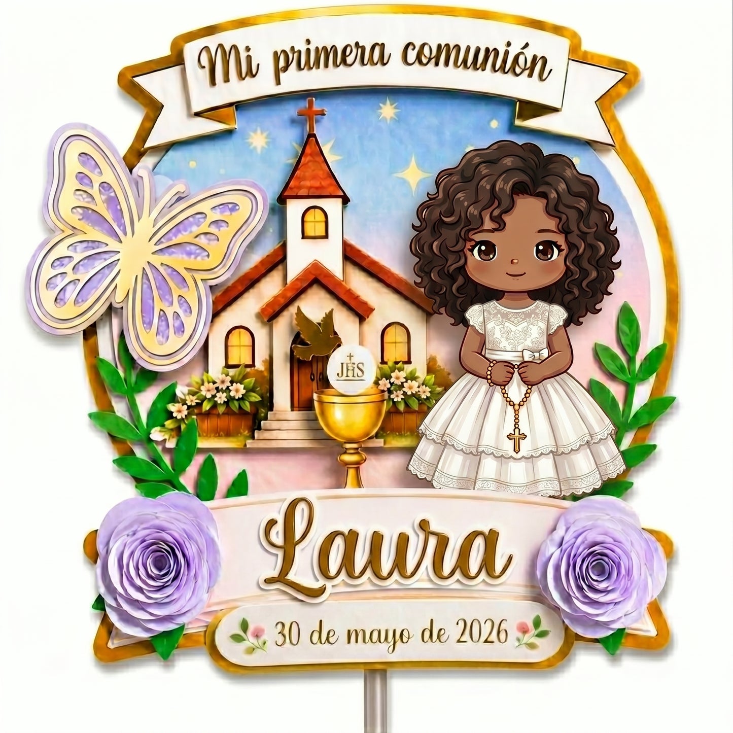 Cake Topper “Comunión” Niña