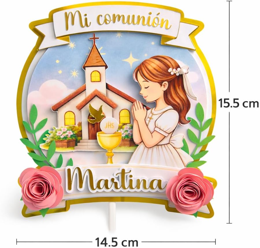 Cake Topper “Comunión” Niña