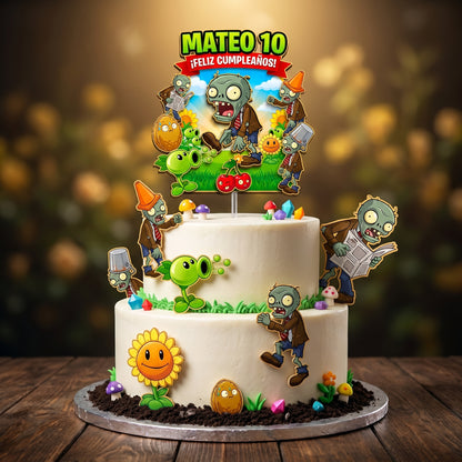 Cake Topper "Cumpleaños PvZ Zombie"