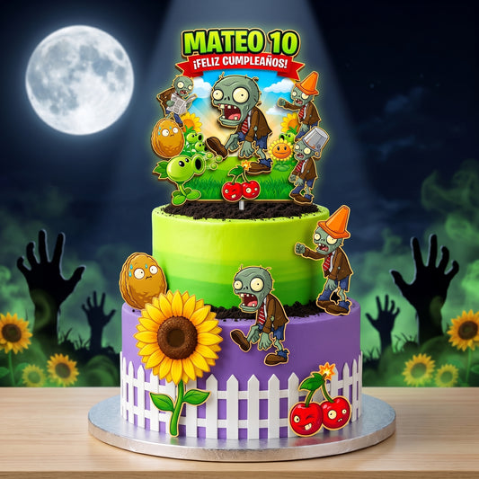Cake Topper "Cumpleaños PvZ Zombie"